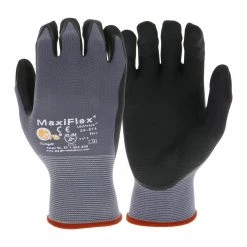 ATG MaxiFlex Ultimate Men's Large Gray Nitrile Coated Work Gloves