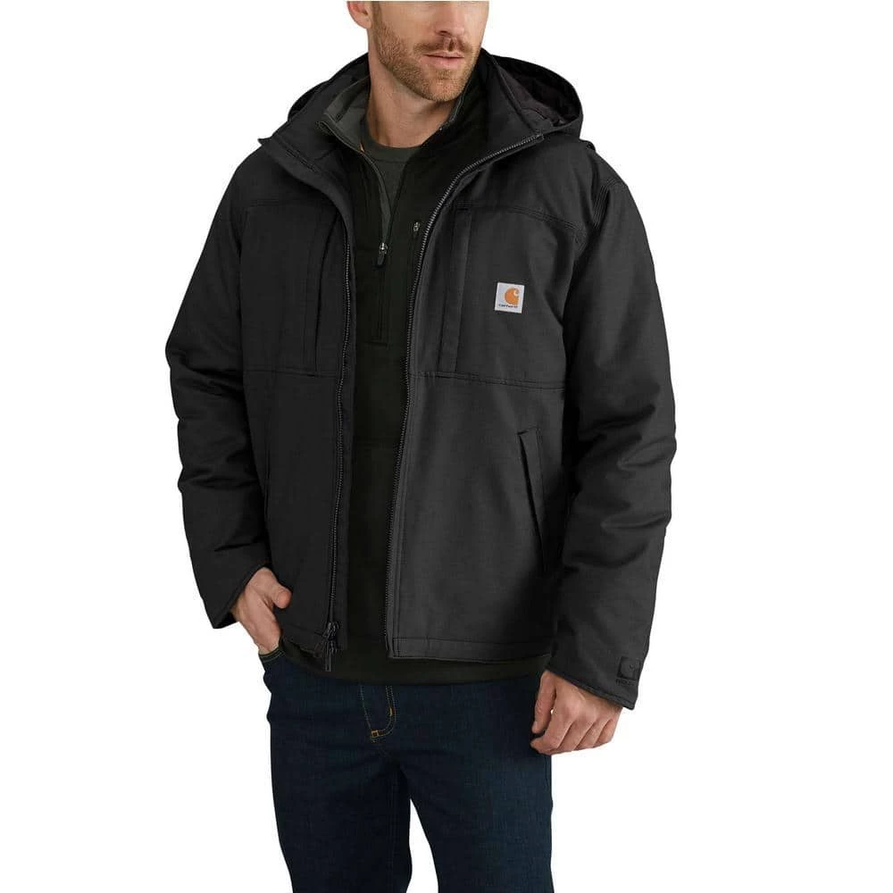 Carhartt Men's Large Black Cotton/Polyester/Spandex Full Swing Cryder Jacket 1 Carhartt Men's Large Black Cotton/Polyester/Spandex Full Swing Cryder Jacket