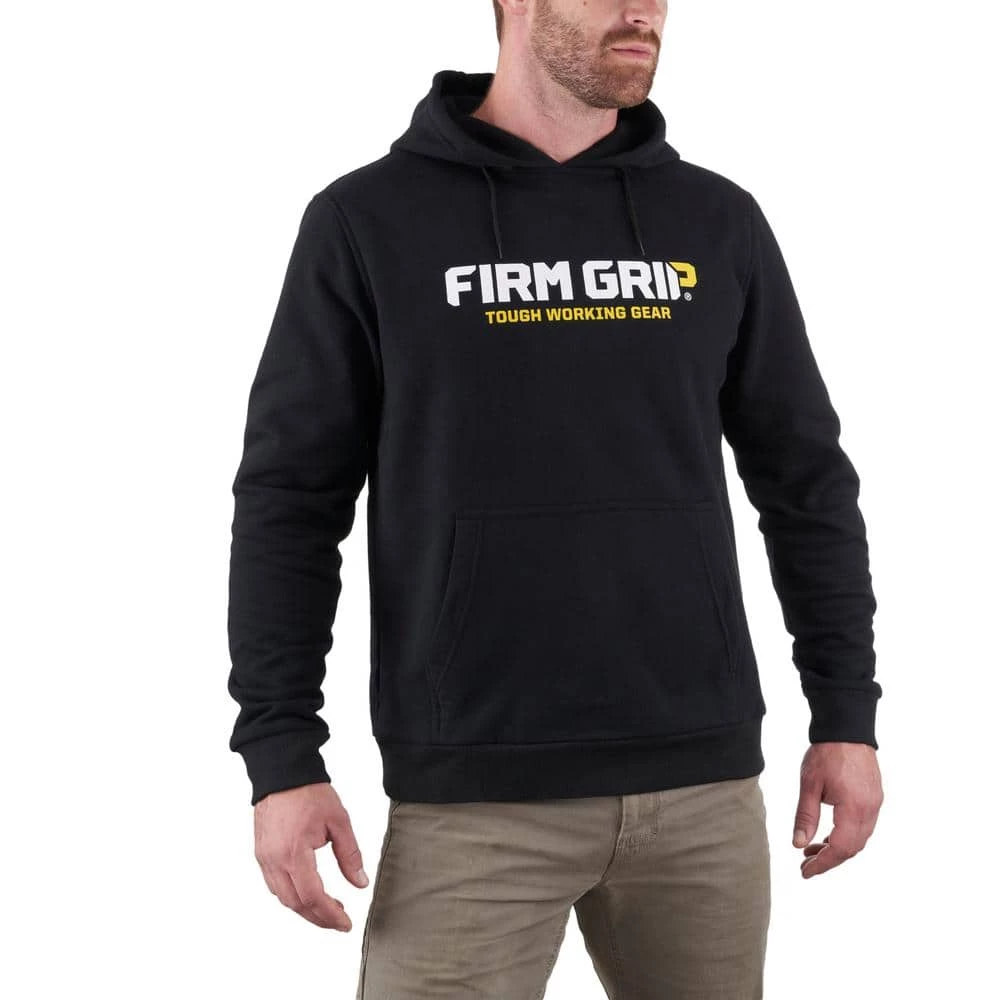 FIRM GRIP Men's Large Black Hooded Sweatshirt 1 FIRM GRIP Men's Large Black Hooded Sweatshirt