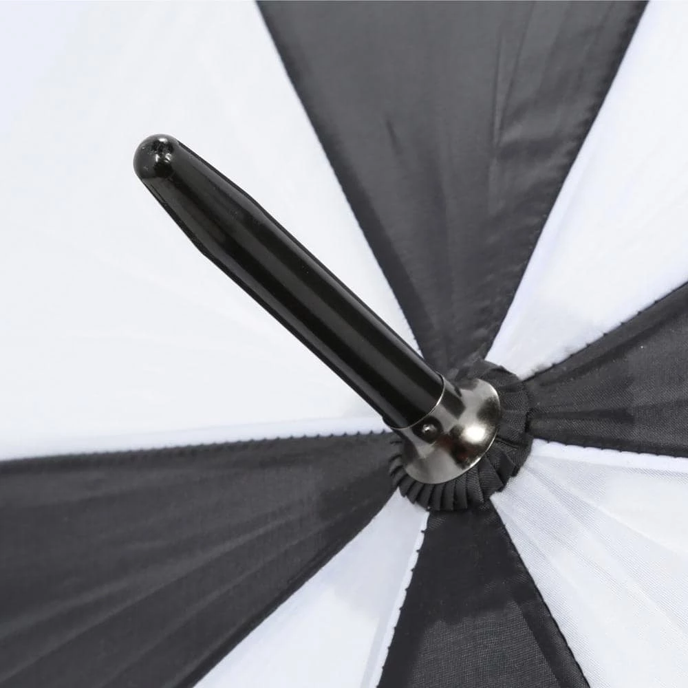 FIRM GRIP Golf Umbrella in Black and White 2 FIRM GRIP Golf Umbrella in Black and White - Image 2