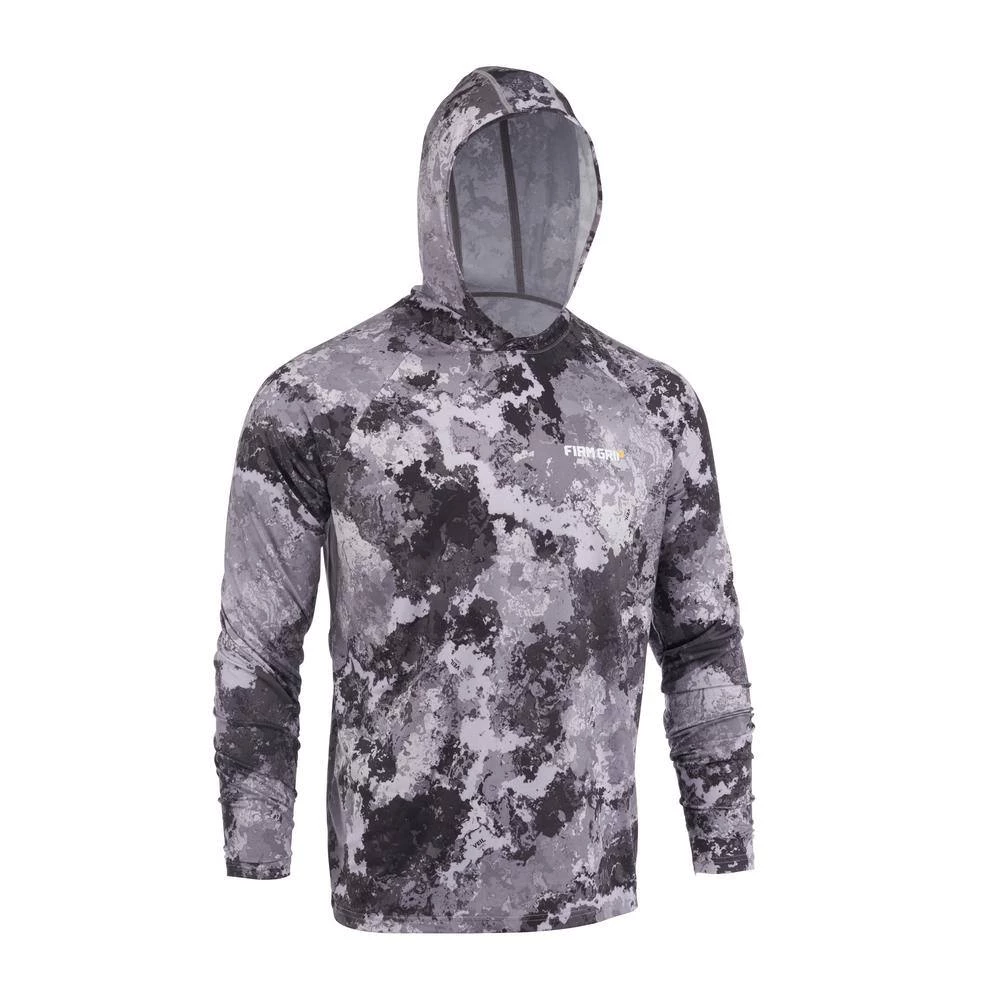 FIRM GRIP Men's Medium Veil Tac Gray Performance Long Sleeved Hoodie Shirt 3 FIRM GRIP Men's Medium Veil Tac Gray Performance Long Sleeved Hoodie Shirt - Image 3