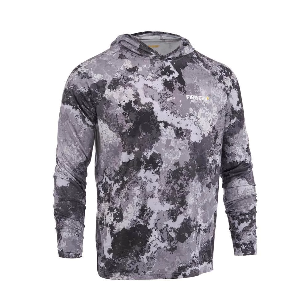 FIRM GRIP Men's Medium Veil Tac Gray Performance Long Sleeved Hoodie Shirt 1 FIRM GRIP Men's Medium Veil Tac Gray Performance Long Sleeved Hoodie Shirt