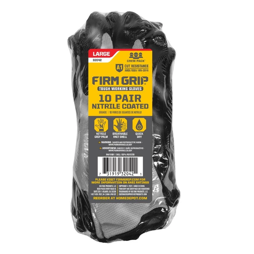 FIRM GRIP Nitrile Dip Gloves (10-Pack) 2 FIRM GRIP Nitrile Dip Gloves (10-Pack) - Image 2