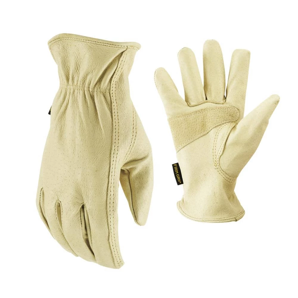 FIRM GRIP Large Grain Pigskin Leather Work Gloves 1 FIRM GRIP Large Grain Pigskin Leather Work Gloves