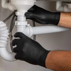 HDX Black Disposable Nitrile Gloves Pop-N-Go (80-Count) -Workwear Sales Store hdx disposable gloves 104877700 44 1000