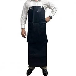 KLEEN CHEF Premium Heavy Duty PVC Leather Apron, Chemical and Water Resistant Double Layer Apron
