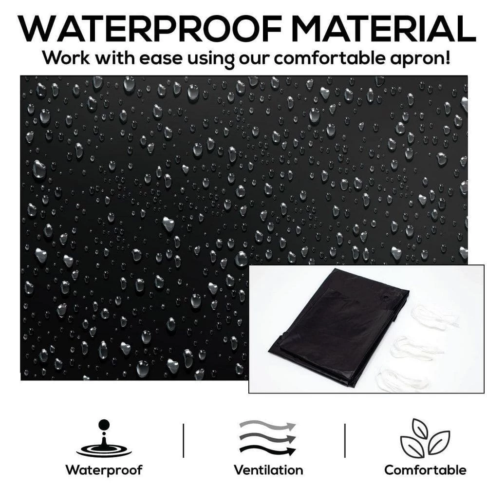 KLEEN CHEF Premium Heavy Duty PVC Leather Apron, Chemical and Water Resistant Double Layer Apron 8 KLEEN CHEF Premium Heavy Duty PVC Leather Apron, Chemical and Water Resistant Double Layer Apron - Image 8