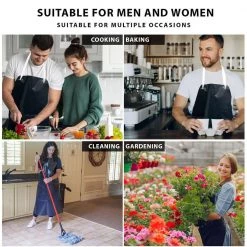 KLEEN CHEF Premium Heavy Duty PVC Leather Apron, Chemical and Water Resistant Double Layer Apron 14 KLEEN CHEF Premium Heavy Duty PVC Leather Apron, Chemical and Water Resistant Double Layer Apron -Workwear Sales Store kleen chef work aprons blkchdspvcap1bk fa 1000