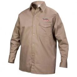 Lincoln Electric Fire Resistant Large Khaki Cloth Welding Shirt