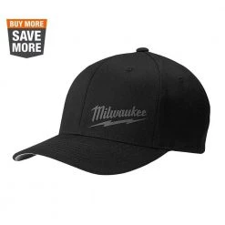Milwaukee Large/Extra Large Black Fitted Hat