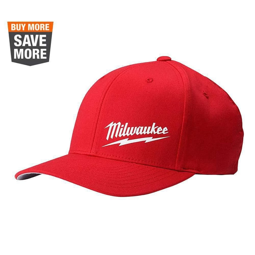 Milwaukee Large/Extra Large Red Fitted Hat 1 Milwaukee Large/Extra Large Red Fitted Hat