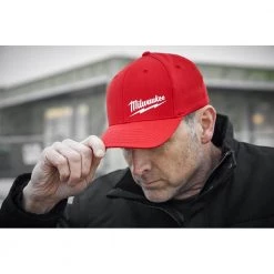 Milwaukee Small/Medium Red Fitted Hat (2-Pack) -Workwear Sales Store milwaukee baseball caps 504r sm x2 1d 1000