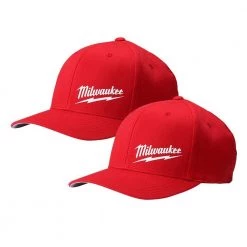 Milwaukee Small/Medium Red Fitted Hat (2-Pack)