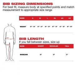 Milwaukee Men's Gridiron 2XL Black Zip-to-Thigh Bib Tall Overall -Workwear Sales Store milwaukee bib overalls 261b 2xt a0 1000