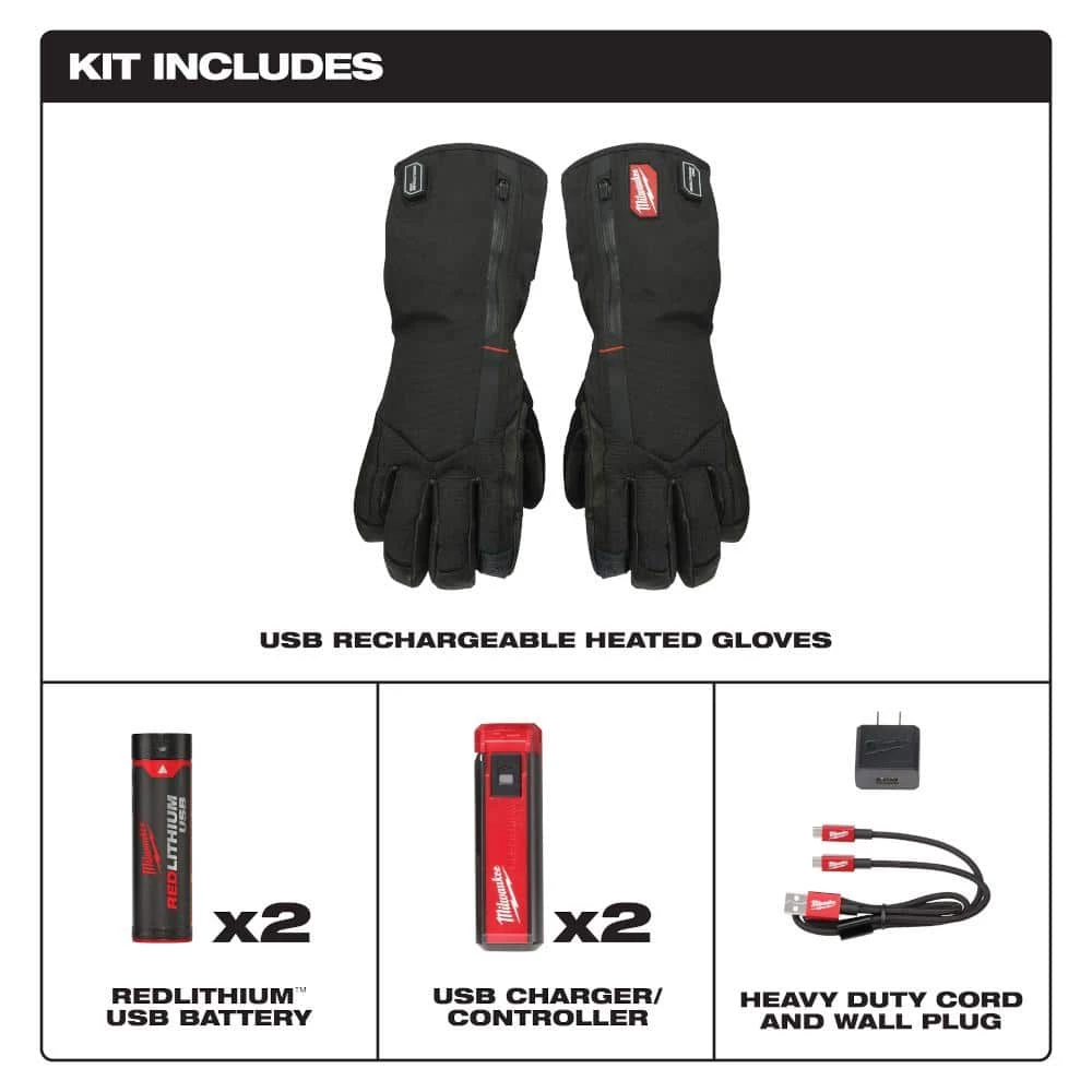 Milwaukee X-Large Rechargeable Heated Gloves with REDLITHIUM USB Battery and Charger 3 Milwaukee X-Large Rechargeable Heated Gloves with REDLITHIUM USB Battery and Charger - Image 3