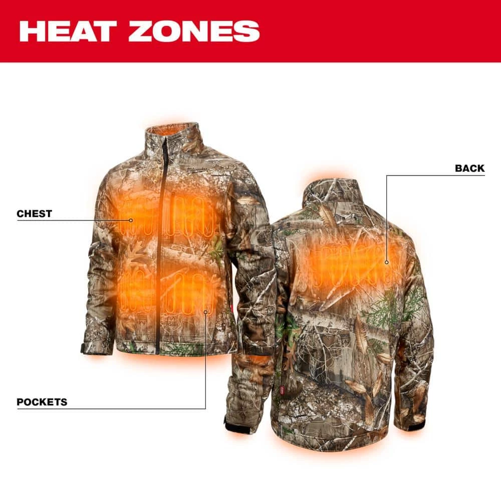 Milwaukee Men's Large M12 12V Lithium-Ion Cordless QUIETSHELL Camo Heated Jacket with (1) 3.0 Ah Battery and Charger 2 Milwaukee Men's Large M12 12V Lithium-Ion Cordless QUIETSHELL Camo Heated Jacket with (1) 3.0 Ah Battery and Charger - Image 2
