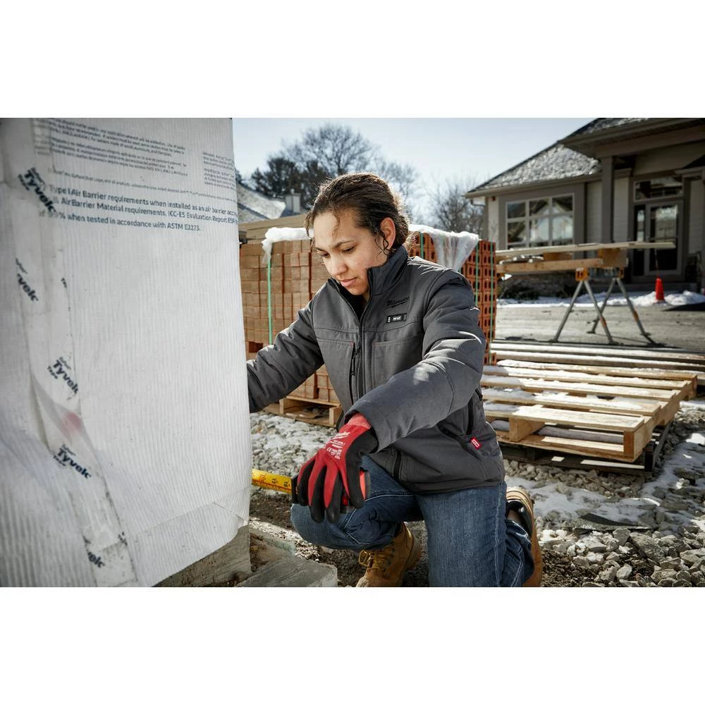 Milwaukee Women's Medium M12 12V Lithium-Ion Cordless AXIS Gray Heated Jacket with (1) 3.0 Ah Battery and Charger 11 Milwaukee Women's Medium M12 12V Lithium-Ion Cordless AXIS Gray Heated Jacket with (1) 3.0 Ah Battery and Charger - Image 11