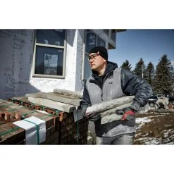 Milwaukee Men's 2X-Large M12 12V Lithium-Ion Cordless TOUGHSHELL Gray Heated Vest (Vest Only) -Workwear Sales Store milwaukee heated jackets 304g 202x 44 1000