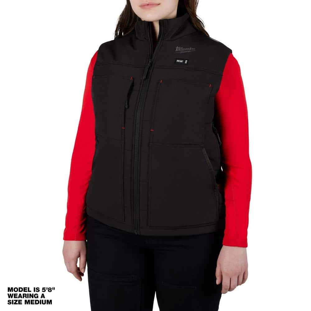 Milwaukee Women's Medium M12 12-Volt Lithium-Ion Cordless AXIS Black Heated Quilted Vest (Vest Only) 1 Milwaukee Women's Medium M12 12-Volt Lithium-Ion Cordless AXIS Black Heated Quilted Vest (Vest Only)