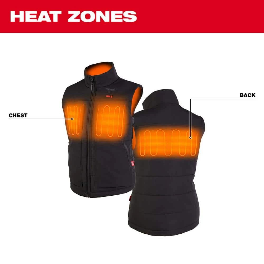 Milwaukee Women's Medium M12 12-Volt Lithium-Ion Cordless AXIS Black Heated Quilted Vest (Vest Only) 2 Milwaukee Women's Medium M12 12-Volt Lithium-Ion Cordless AXIS Black Heated Quilted Vest (Vest Only) - Image 2
