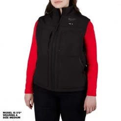 Milwaukee Women's X- Large M12 12-Volt Lithium-Ion Cordless AXIS Black Heated Quilted Vest (Vest Only)