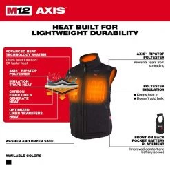 Milwaukee Women's X- Large M12 12-Volt Lithium-Ion Cordless AXIS Black Heated Quilted Vest (Vest Only) -Workwear Sales Store milwaukee heated jackets 334b 20xl a0 1000