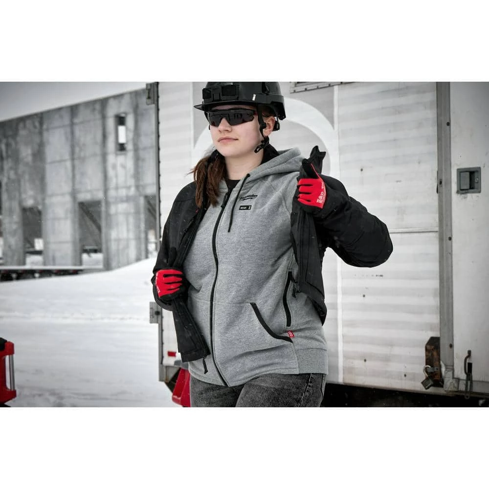 Milwaukee Women's Small M12 12-Volt Lithium-Ion Cordless Gray Heated Jacket Hoodie Kit with (1) 2.0 Ah Battery and Charger 10 Milwaukee Women's Small M12 12-Volt Lithium-Ion Cordless Gray Heated Jacket Hoodie Kit with (1) 2.0 Ah Battery and Charger - Image 10