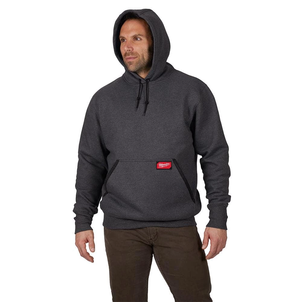 Milwaukee Men's Medium Gray Heavy-Duty Cotton/Polyester Long-Sleeve Pullover Hoodie 5 Milwaukee Men's Medium Gray Heavy-Duty Cotton/Polyester Long-Sleeve Pullover Hoodie - Image 5