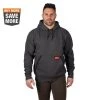 Milwaukee Men's Medium Gray Heavy-Duty Cotton/Polyester Long-Sleeve Pullover Hoodie