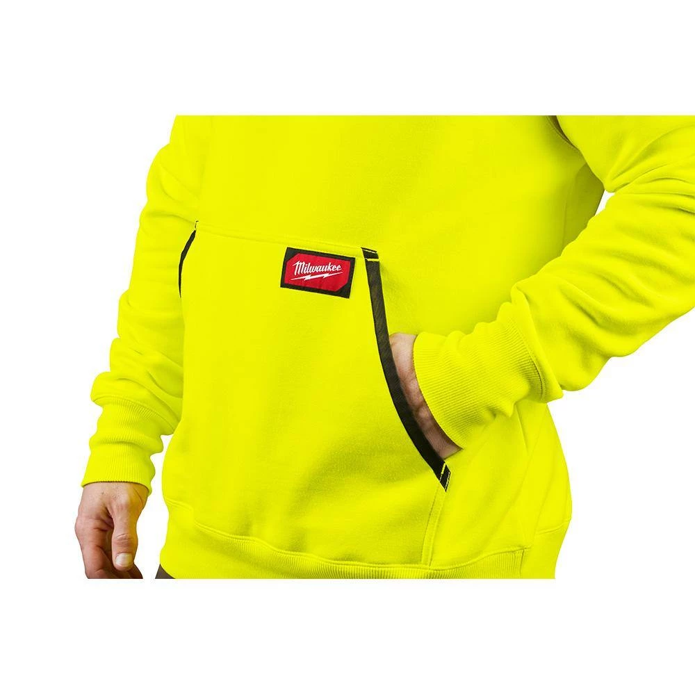 Milwaukee Men's Small Hi-Vis Heavy-Duty Cotton/Polyester Long-Sleeve Pullover Hoodie 7 Milwaukee Men's Small Hi-Vis Heavy-Duty Cotton/Polyester Long-Sleeve Pullover Hoodie - Image 7