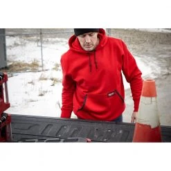 Milwaukee Men's Small Red Heavy-Duty Cotton/Polyester Long-Sleeve Pullover Hoodie -Workwear Sales Store milwaukee hoodies sweatshirts 350r s 1f 1000