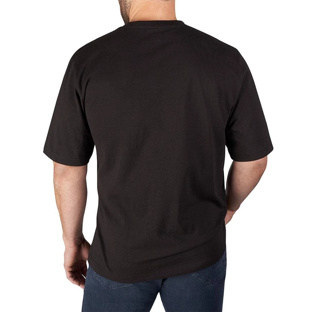 Milwaukee Men's 2X-Large Black Heavy Duty Cotton/Polyester Short-Sleeve Pocket T-Shirt 5 Milwaukee Men's 2X-Large Black Heavy Duty Cotton/Polyester Short-Sleeve Pocket T-Shirt - Image 5