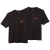 Milwaukee Men's 2X-Large Black Heavy-Duty Cotton/Polyester Short-Sleeve Pocket T-Shirt (2-Pack)