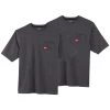 Milwaukee Men's 2X-Large Gray Heavy-Duty Cotton/Polyester Short-Sleeve Pocket T-Shirt (2-Pack)