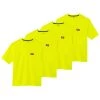 Milwaukee Men's Large High Visibility Heavy-Duty Cotton/Polyester Short-Sleeve Pocket T-Shirt (4-Pack)