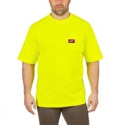 Milwaukee Men's Large High Visibility Heavy-Duty Cotton/Polyester Short-Sleeve Pocket T-Shirt (4-Pack) 14 Milwaukee Men's Large High Visibility Heavy-Duty Cotton/Polyester Short-Sleeve Pocket T-Shirt (4-Pack) -Workwear Sales Store milwaukee t shirts 601hv l x4 66 1000