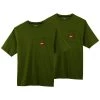 Milwaukee Men's 2X-Large Olive Green Heavy-Duty Cotton/Polyester Short-Sleeve Pocket T-Shirt (2-Pack)