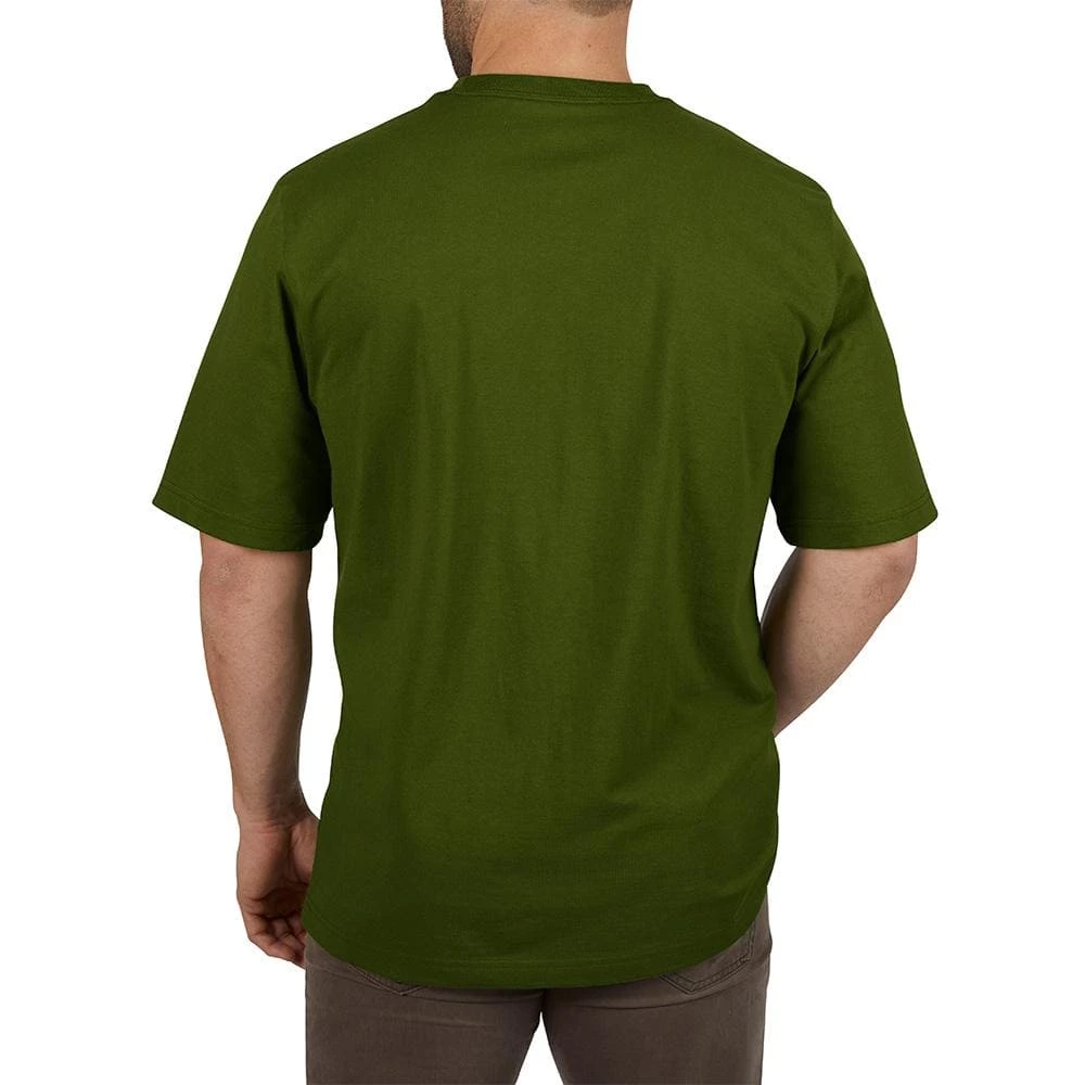 Milwaukee Men's X-Large Olive Green Heavy-Duty Cotton/Polyester Short-Sleeve Pocket T-Shirt (4-Pack) 5 Milwaukee Men's X-Large Olive Green Heavy-Duty Cotton/Polyester Short-Sleeve Pocket T-Shirt (4-Pack) - Image 5