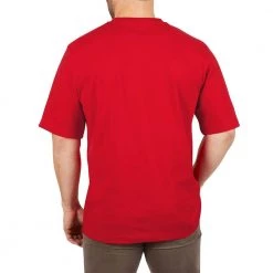 Milwaukee Men's Large Red Heavy-Duty Cotton/Polyester Short-Sleeve Pocket T-Shirt (4-Pack) -Workwear Sales Store milwaukee t shirts 601r l x4 1d 1000