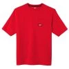 Milwaukee Men's X-Large Red Heavy-Duty Cotton/Polyester Short-Sleeve Pocket T-Shirt