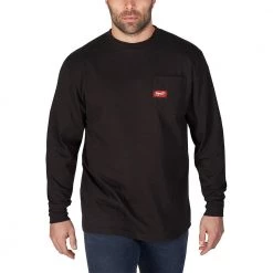 Milwaukee Men's Large Black and Gray Heavy-Duty Cotton/Polyester Long-Sleeve Pocket T-Shirt (2-Pack) 13 Milwaukee Men's Large Black and Gray Heavy-Duty Cotton/Polyester Long-Sleeve Pocket T-Shirt (2-Pack) -Workwear Sales Store milwaukee t shirts 602b l 602g l a0 1000