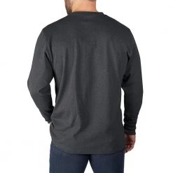 Milwaukee Men's Medium Gray Heavy-Duty Cotton/Polyester Long-Sleeve Pocket T-Shirt -Workwear Sales Store milwaukee t shirts 602g m 1d 1000