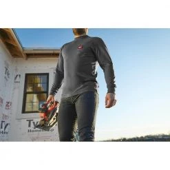 Milwaukee Men's Medium Gray Heavy-Duty Cotton/Polyester Long-Sleeve Pocket T-Shirt -Workwear Sales Store milwaukee t shirts 602g m 44 1000