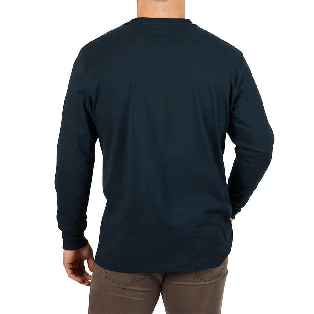 Milwaukee Men's X-Large Gray and Blue Heavy-Duty Cotton/Polyester Long-Sleeve Pocket T-Shirt (2-Pack) 7 Milwaukee Men's X-Large Gray and Blue Heavy-Duty Cotton/Polyester Long-Sleeve Pocket T-Shirt (2-Pack) - Image 7
