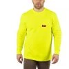 Milwaukee Men's 2X-Large High Visibility Heavy-Duty Cotton/Polyester Long-Sleeve Pocket T-Shirt