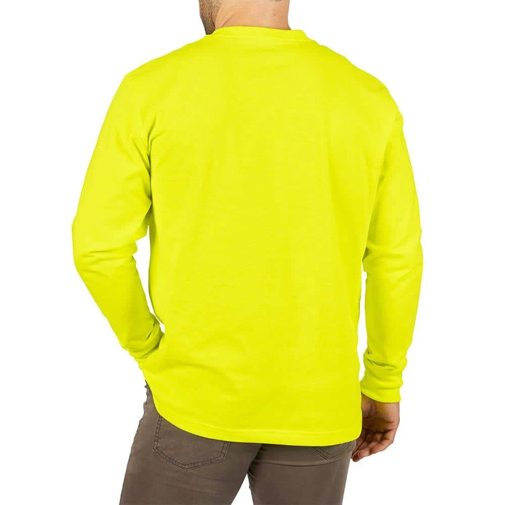 Milwaukee Men's 3X-Large High Visibility Heavy-Duty Cotton/Polyester Long-Sleeve Pocket T-Shirt (2-Pack) 5 Milwaukee Men's 3X-Large High Visibility Heavy-Duty Cotton/Polyester Long-Sleeve Pocket T-Shirt (2-Pack) - Image 5