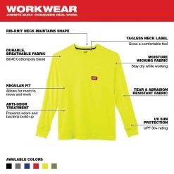Milwaukee Men's 3X-Large High Visibility Heavy-Duty Cotton/Polyester Long-Sleeve Pocket T-Shirt (2-Pack) 11 Milwaukee Men's 3X-Large High Visibility Heavy-Duty Cotton/Polyester Long-Sleeve Pocket T-Shirt (2-Pack) -Workwear Sales Store milwaukee t shirts 602hv 3x x2 40 1000