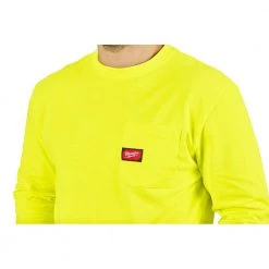 Milwaukee Men's X-Large High Visibility Heavy-Duty Cotton/Polyester Long-Sleeve Pocket T-Shirt 16 Milwaukee Men's X-Large High Visibility Heavy-Duty Cotton/Polyester Long-Sleeve Pocket T-Shirt -Workwear Sales Store milwaukee t shirts 602hv xl c3 1000