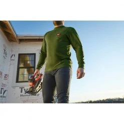 Milwaukee Men's Medium Olive Green Heavy-Duty Cotton/Polyester Long-Sleeve Pocket T-Shirt (2-Pack) -Workwear Sales Store milwaukee t shirts 602og m x2 4f 1000