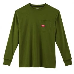 Milwaukee Men's X-Large Olive Green Heavy-Duty Cotton/Polyester Long-Sleeve Pocket T-Shirt (2-Pack) 16 Milwaukee Men's X-Large Olive Green Heavy-Duty Cotton/Polyester Long-Sleeve Pocket T-Shirt (2-Pack) -Workwear Sales Store milwaukee t shirts 602og xl x2 66 1000